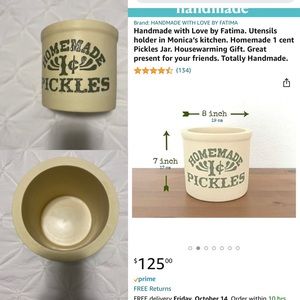 “Monica’s Pickle Jar from Friends” kKitchen Utensil Holder